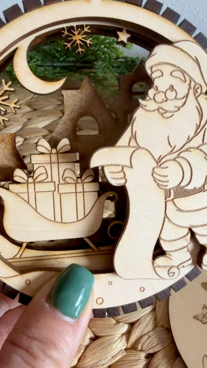 🎁 Bolas de Navidad 3D de Madera — Diseño Artesanal y Único