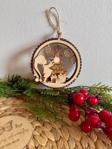 🎁 Bolas de Navidad 3D de Madera — Diseño Artesanal y Único