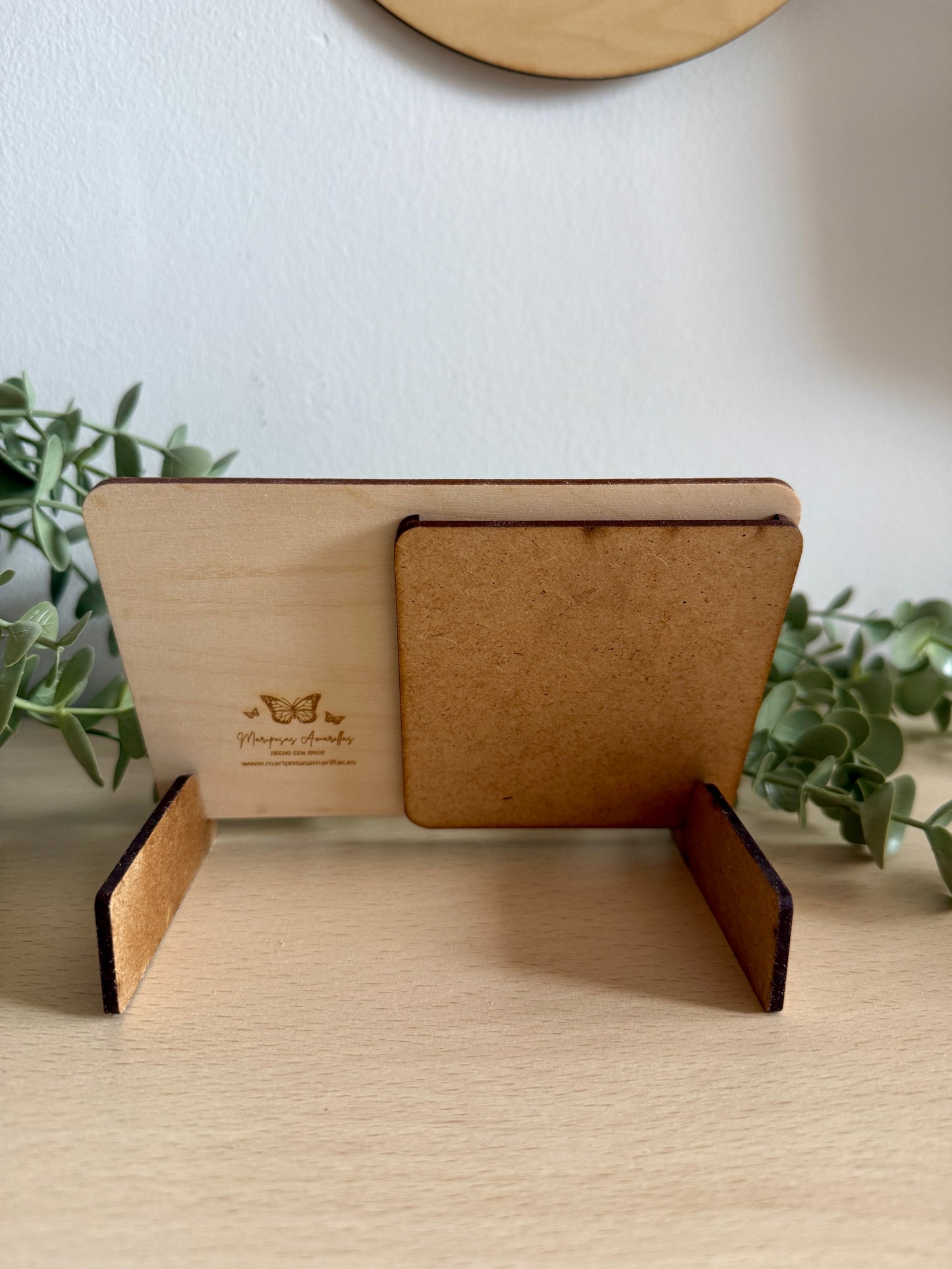 💖 Marco personalizado de madera de abedul – Un recuerdo que se escucha 🎶