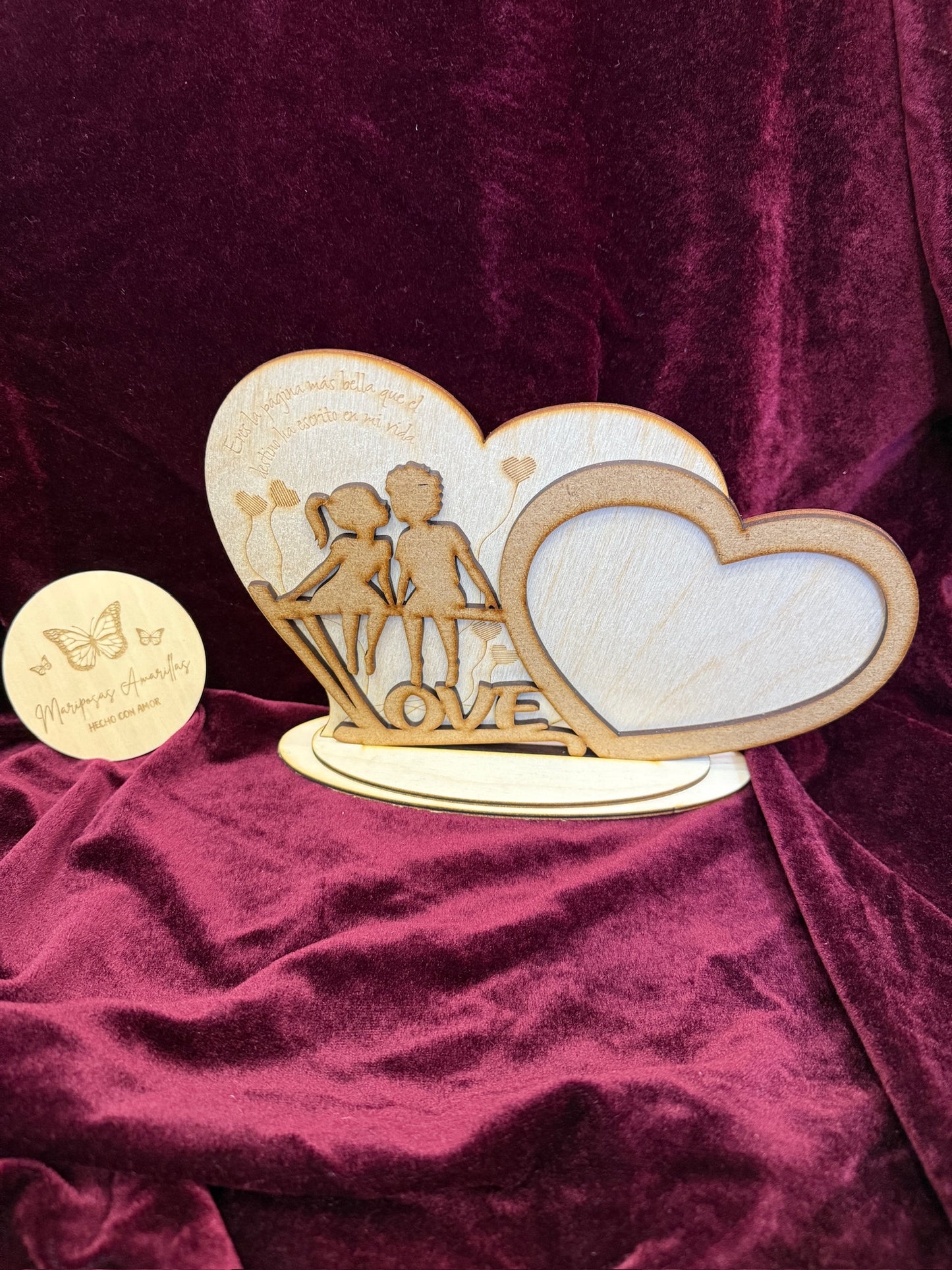 Marco fotos corazón pareja