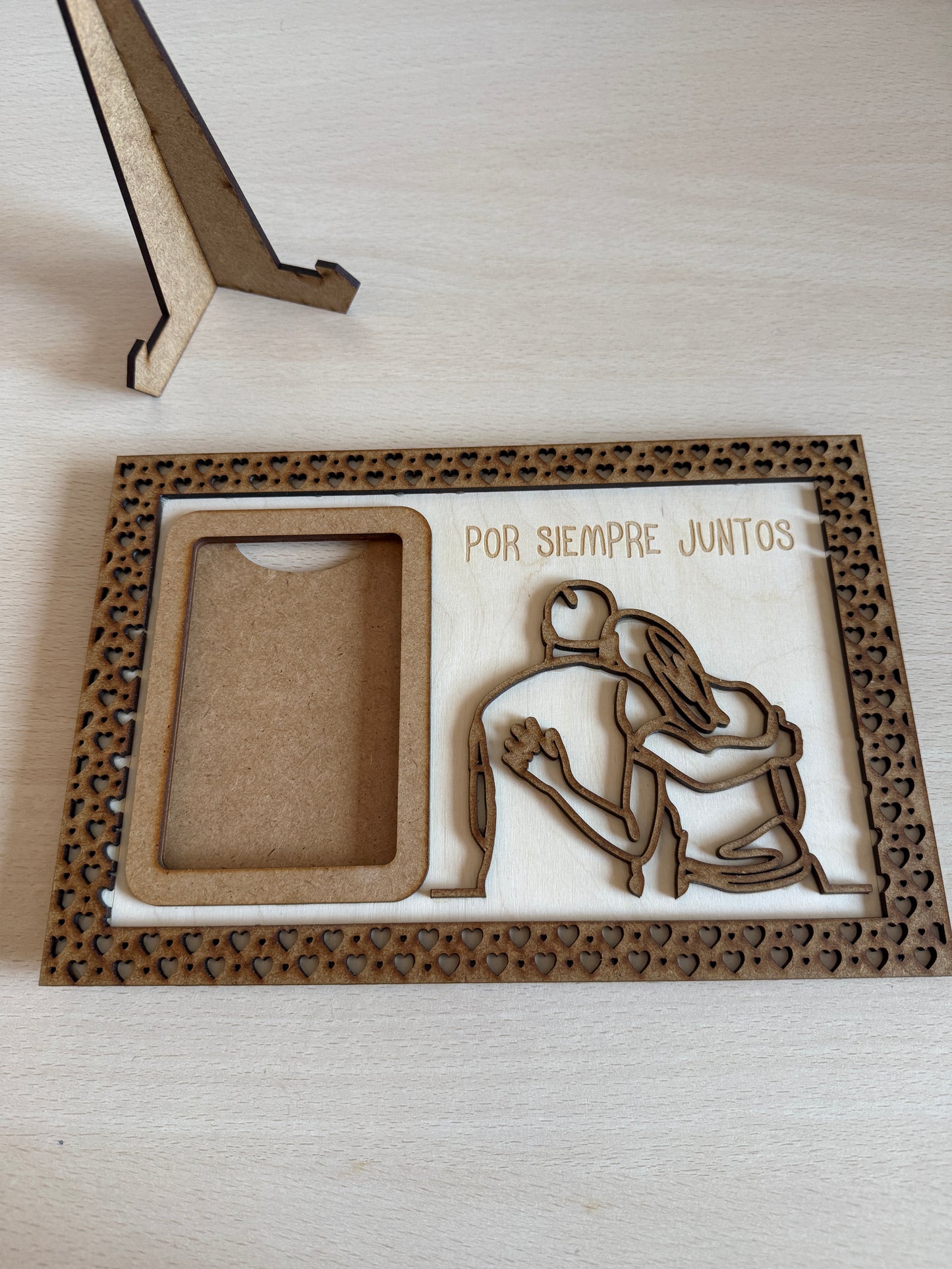 💞 Marco de madera “Por siempre juntos”