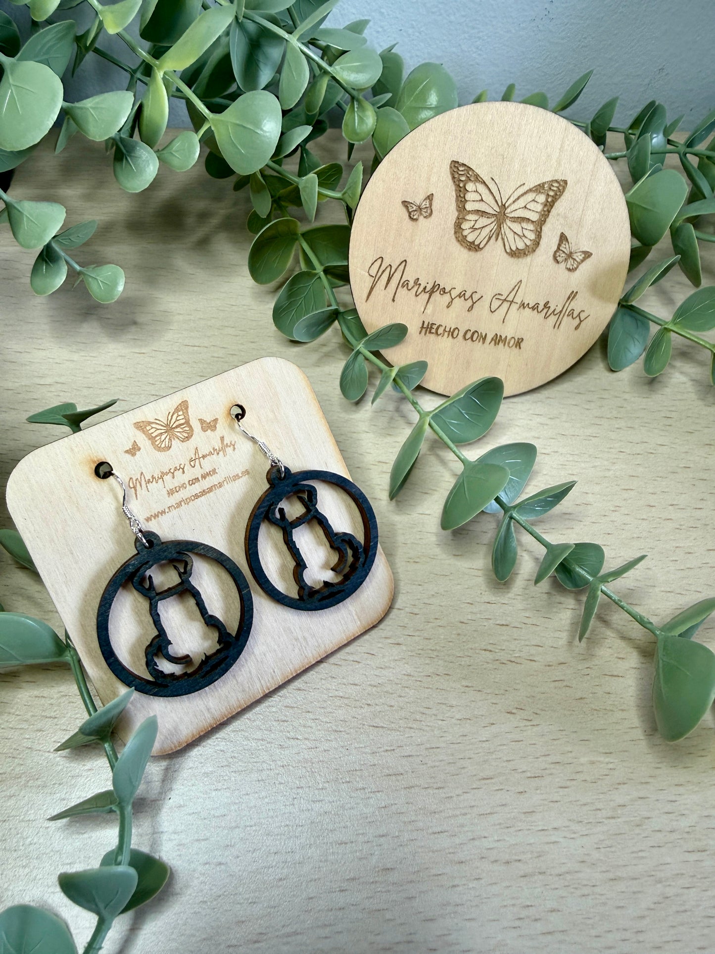 Pendientes de Madera – Colección Amor Perruno
