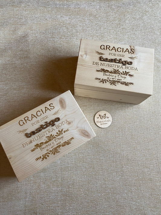 Caja grande testigo boda