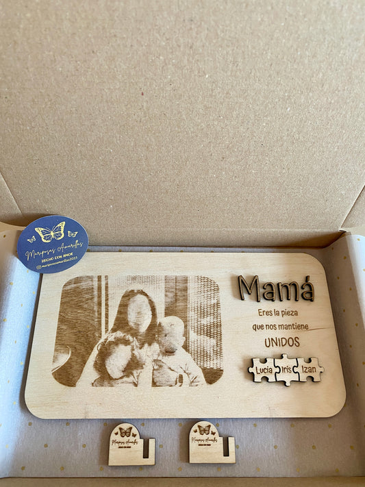 Marco puzzle foto grabada pequeño