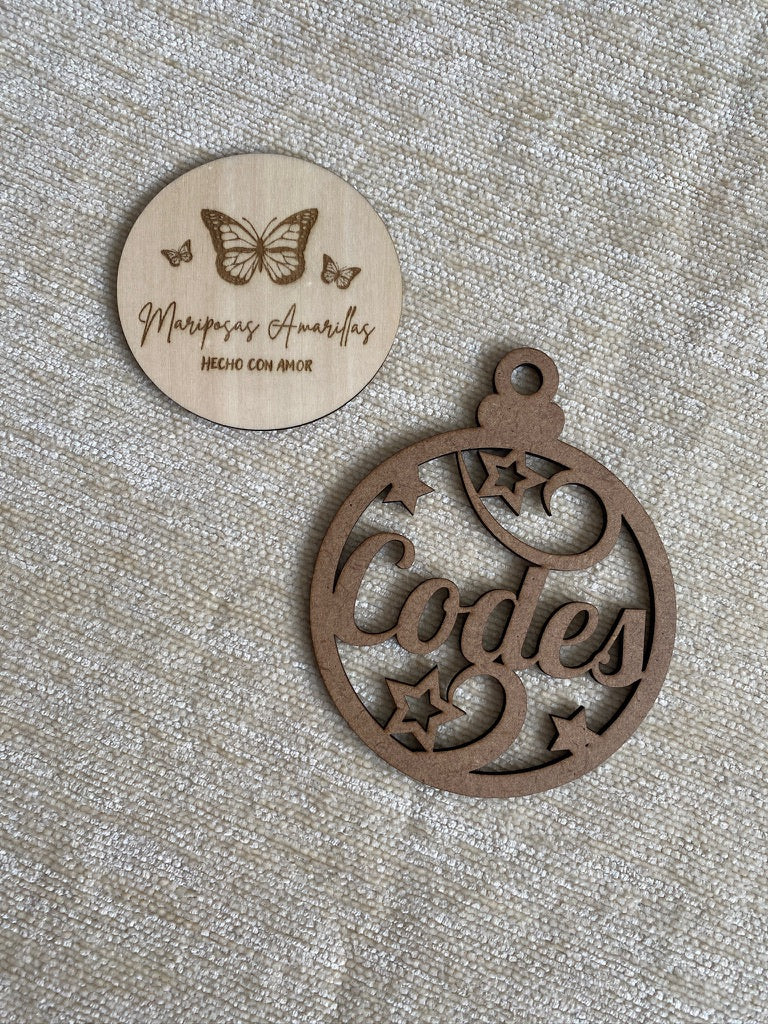 🎄 Bolas de Navidad de MDF Estrellas y Copos 🎄