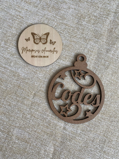 🎄 Bolas de Navidad de MDF Estrellas y Copos 🎄