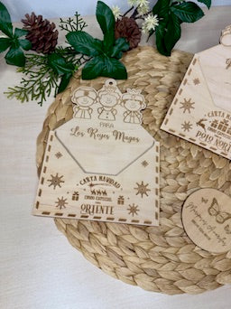 👑 Sobre de madera para los Reyes Magos – Personalizable