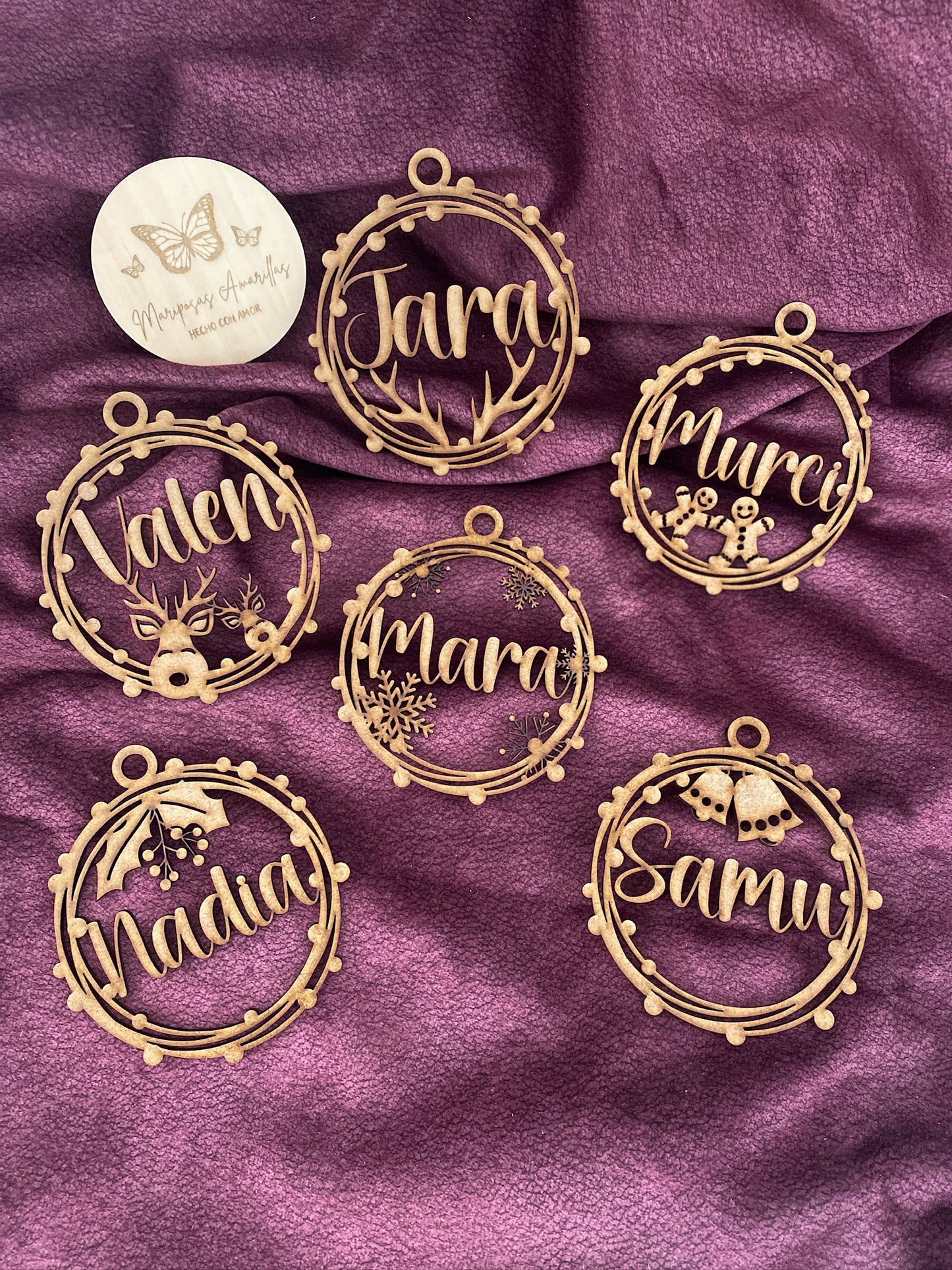 🎄 Bolas de Navidad Personalizadas, Colección Guirnalda Navideña (11 Modelos) 🎄