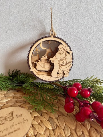 🎁 Bolas de Navidad 3D de Madera — Diseño Artesanal y Único