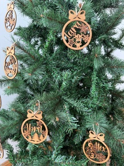 🎄 Bolas de Navidad Personalizadas en Madera MDF 🎄 (10 Modelos)
