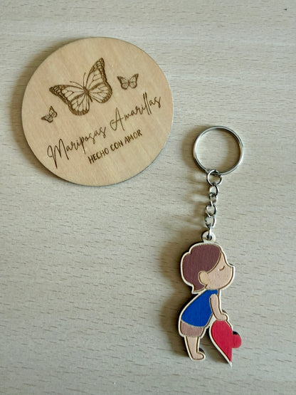 ✨ Llaveros de pareja personalizados en madera ✨