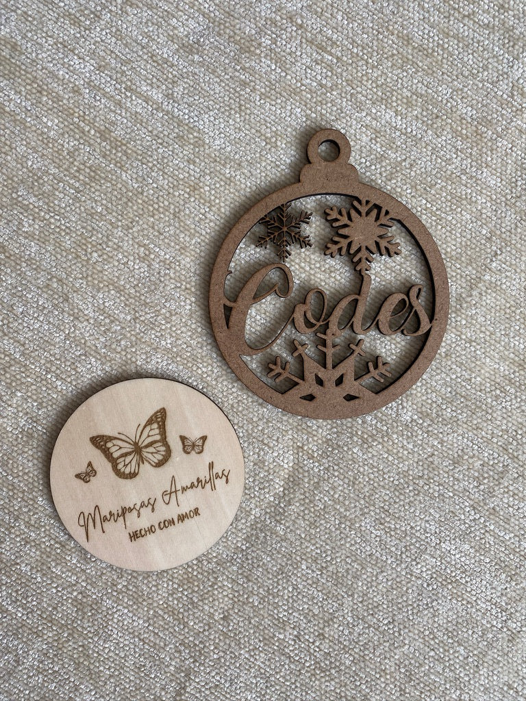 🎄 Bolas de Navidad de MDF Estrellas y Copos 🎄