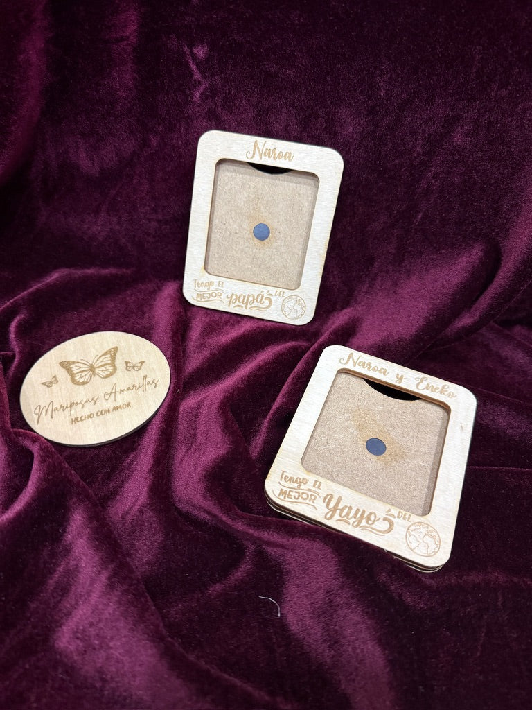 Marco de Fotos con Imán: “Para el Mejor Papá/Abuelo del Mundo”