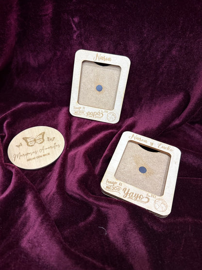 Marco de Fotos con Imán: “Para el Mejor Papá/Abuelo del Mundo”