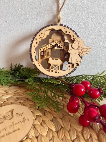 🎁 Bolas de Navidad 3D de Madera — Diseño Artesanal y Único