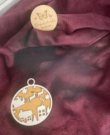 🎄 Bolas de Navidad de Madera en Dos Capas 🎅🦌☃️