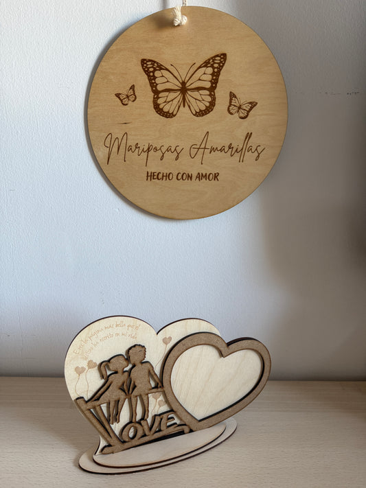 Marco fotos corazón pareja