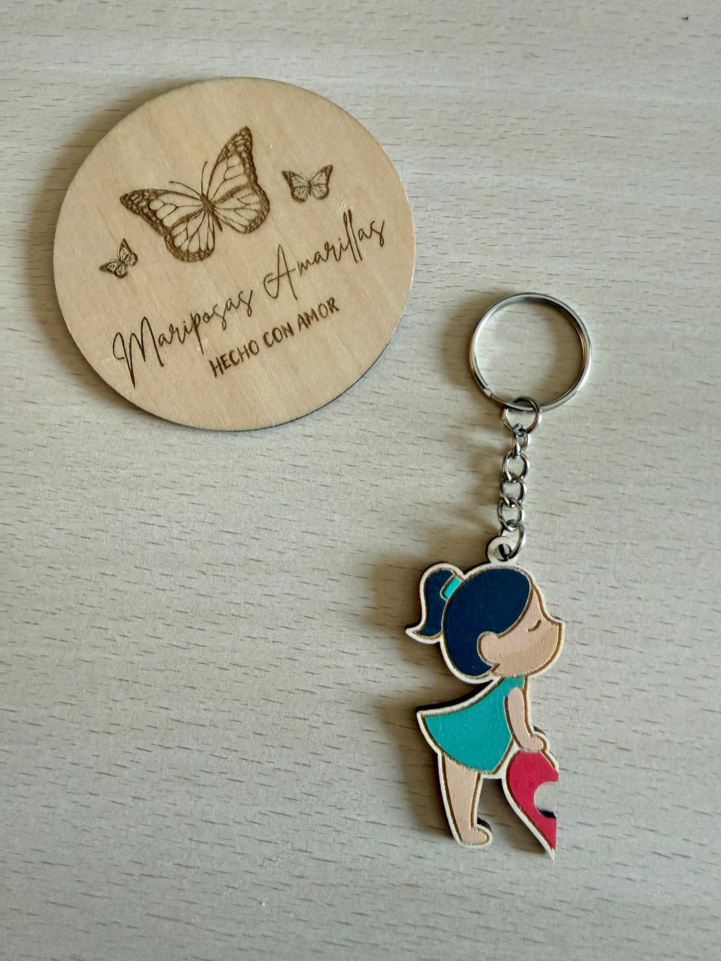 ✨ Llaveros de pareja personalizados en madera ✨