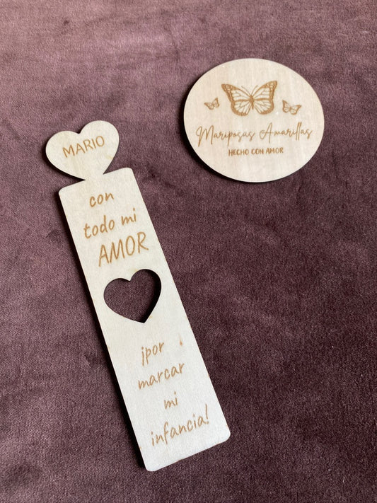 Marcapaginas profe corazón o estrella