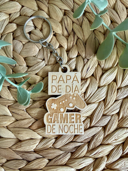Llavero de Madera Grabado - Regalo Especial para Papá