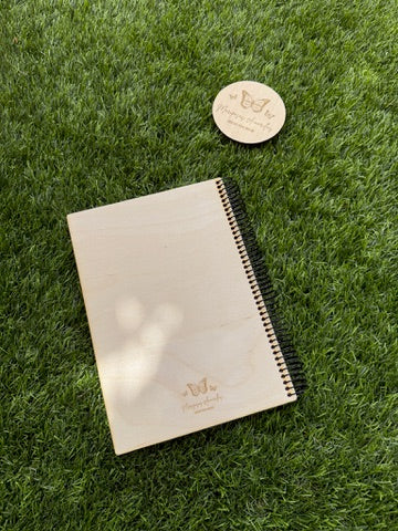 Cuaderno Personalizado con Tapas de Madera – “Gracias por enseñarme…”