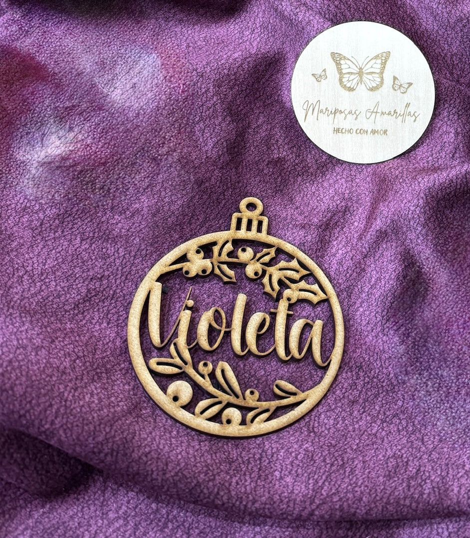 🎄 Bolas de Navidad Personalizadas en Madera MDF 🎄