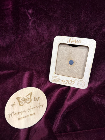 Marco de Fotos con Imán: “Para el Mejor Papá/Abuelo del Mundo”