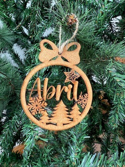 🎄 Bolas de Navidad Personalizadas en Madera MDF 🎄 (10 Modelos)