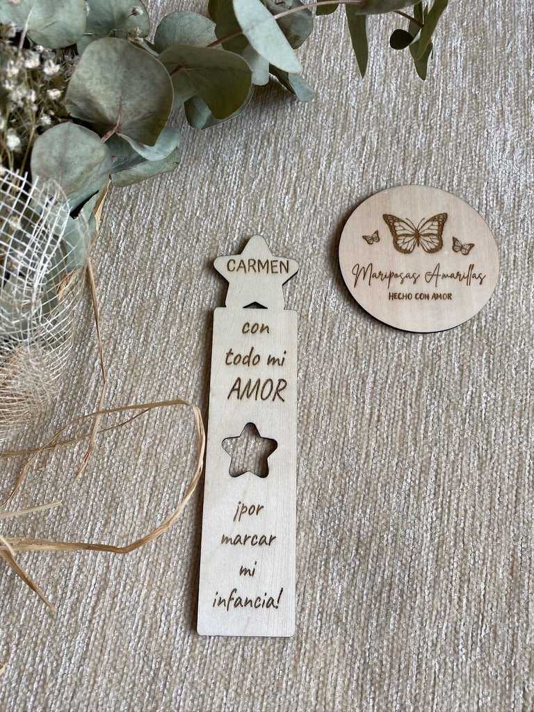 Marcapaginas profe corazón o estrella