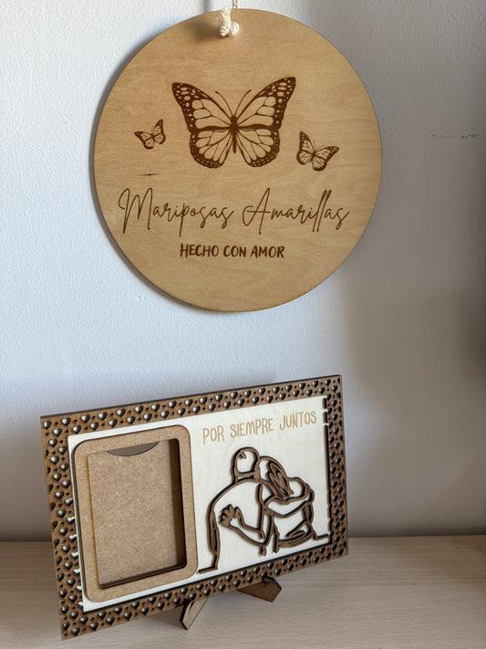 💞 Marco de madera “Por siempre juntos”
