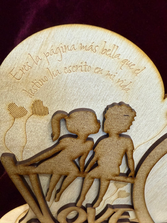 Marco fotos corazón pareja