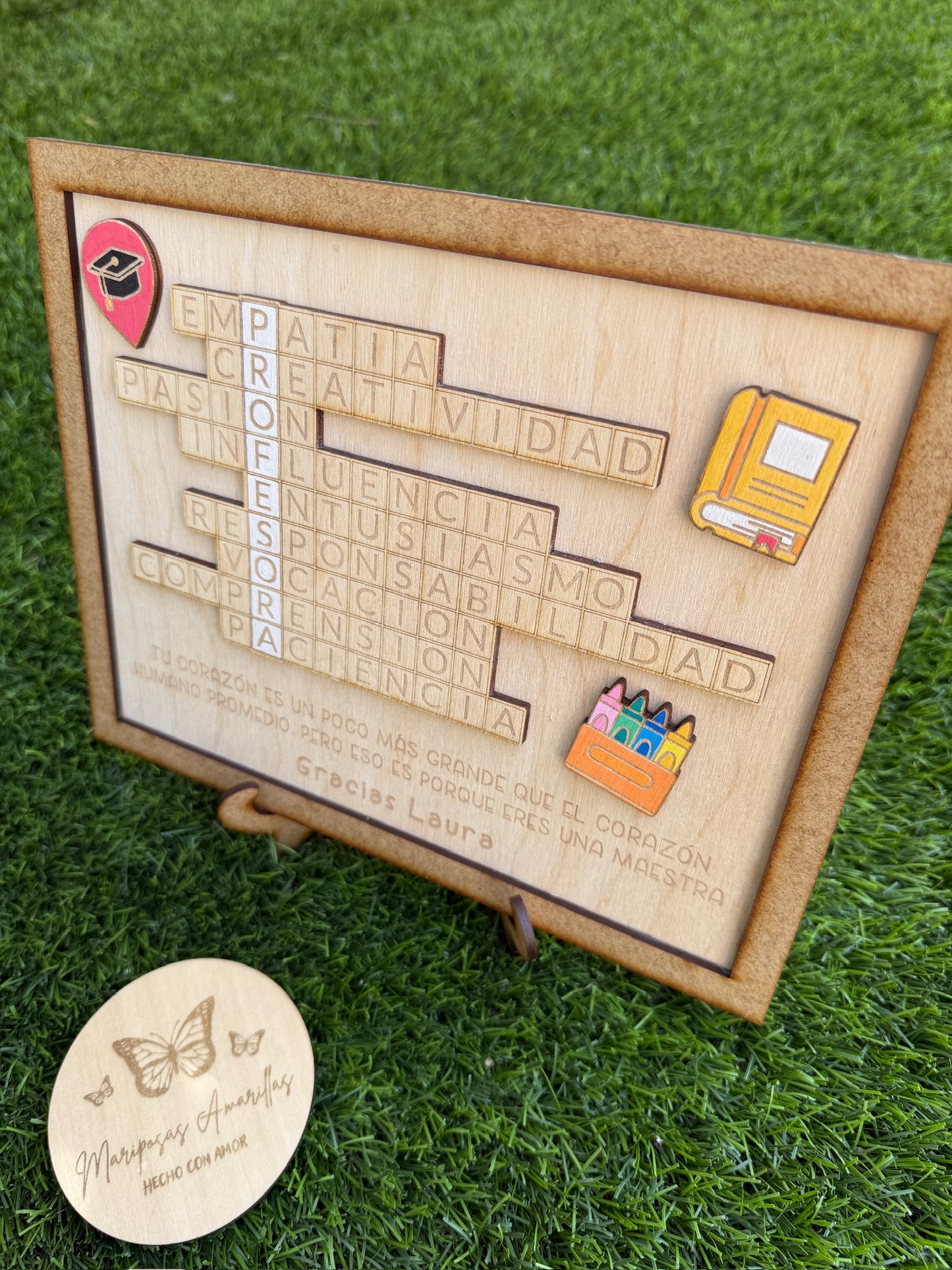 Cartel profe crucigrama