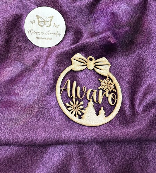 🎄 Bolas de Navidad Personalizadas en Madera MDF 🎄