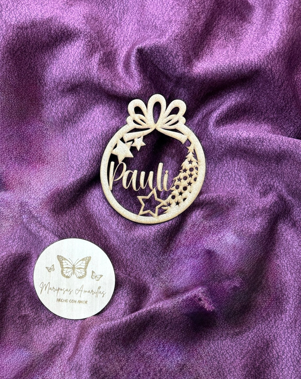 🎄 Bolas de Navidad Personalizadas en Madera MDF 🎄