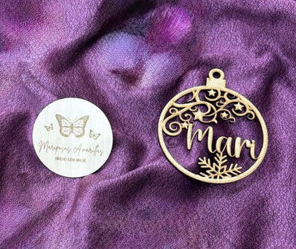 🎄 Bolas de Navidad Personalizadas en Madera MDF 🎄