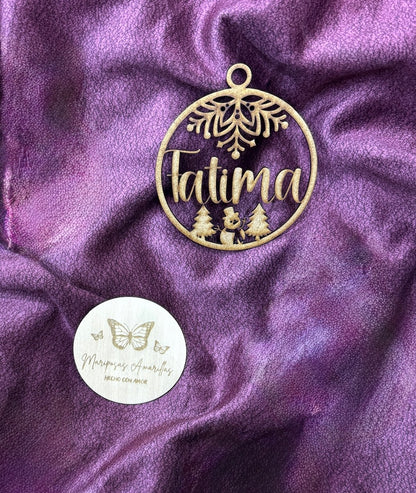 🎄 Bolas de Navidad Personalizadas en Madera MDF 🎄