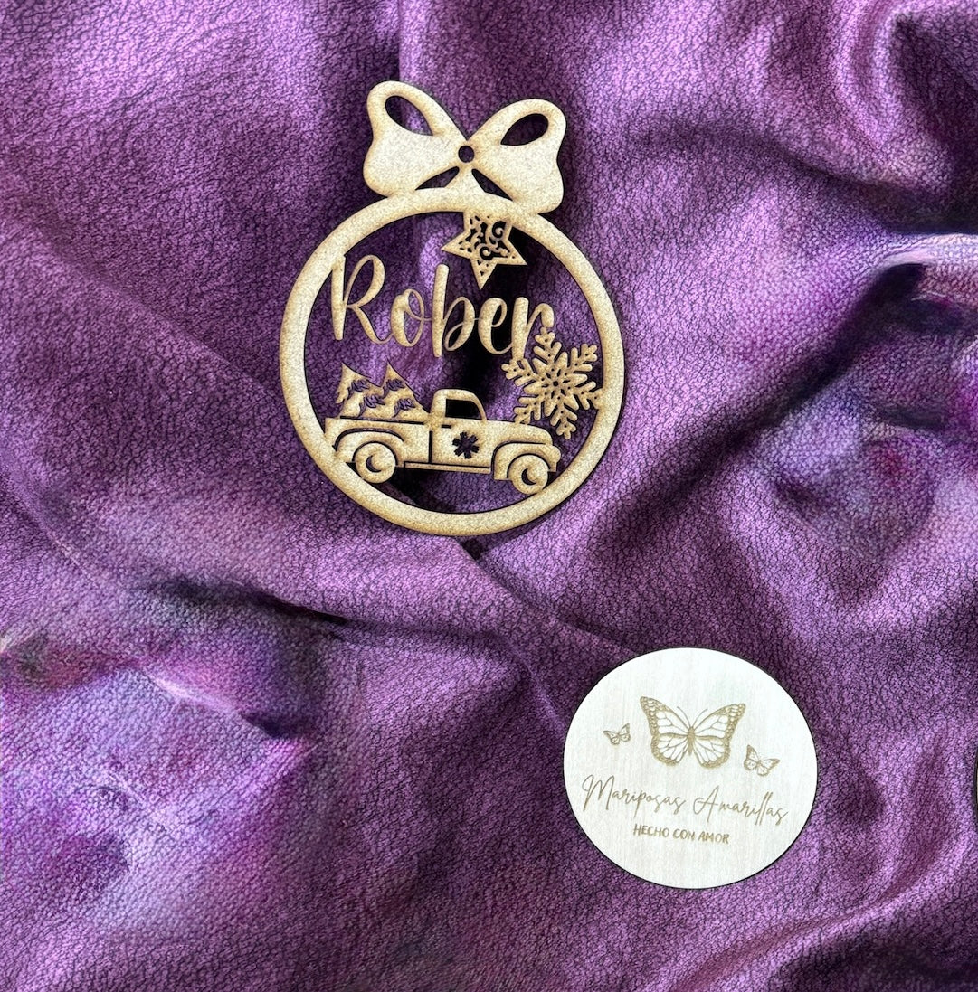 🎄 Bolas de Navidad Personalizadas en Madera MDF 🎄 (10 Modelos)