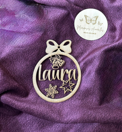 🎄 Bolas de Navidad Personalizadas en Madera MDF 🎄 (10 Modelos)