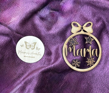 🎄 Bolas de Navidad Personalizadas en Madera MDF 🎄 (10 Modelos)