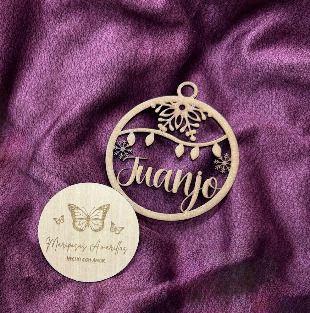 🎄 Bolas de Navidad Personalizadas en Madera MDF 🎄