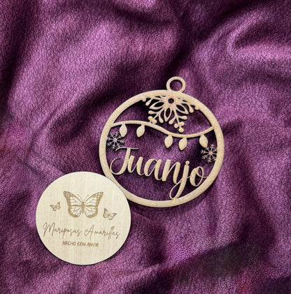 🎄 Bolas de Navidad Personalizadas en Madera MDF 🎄