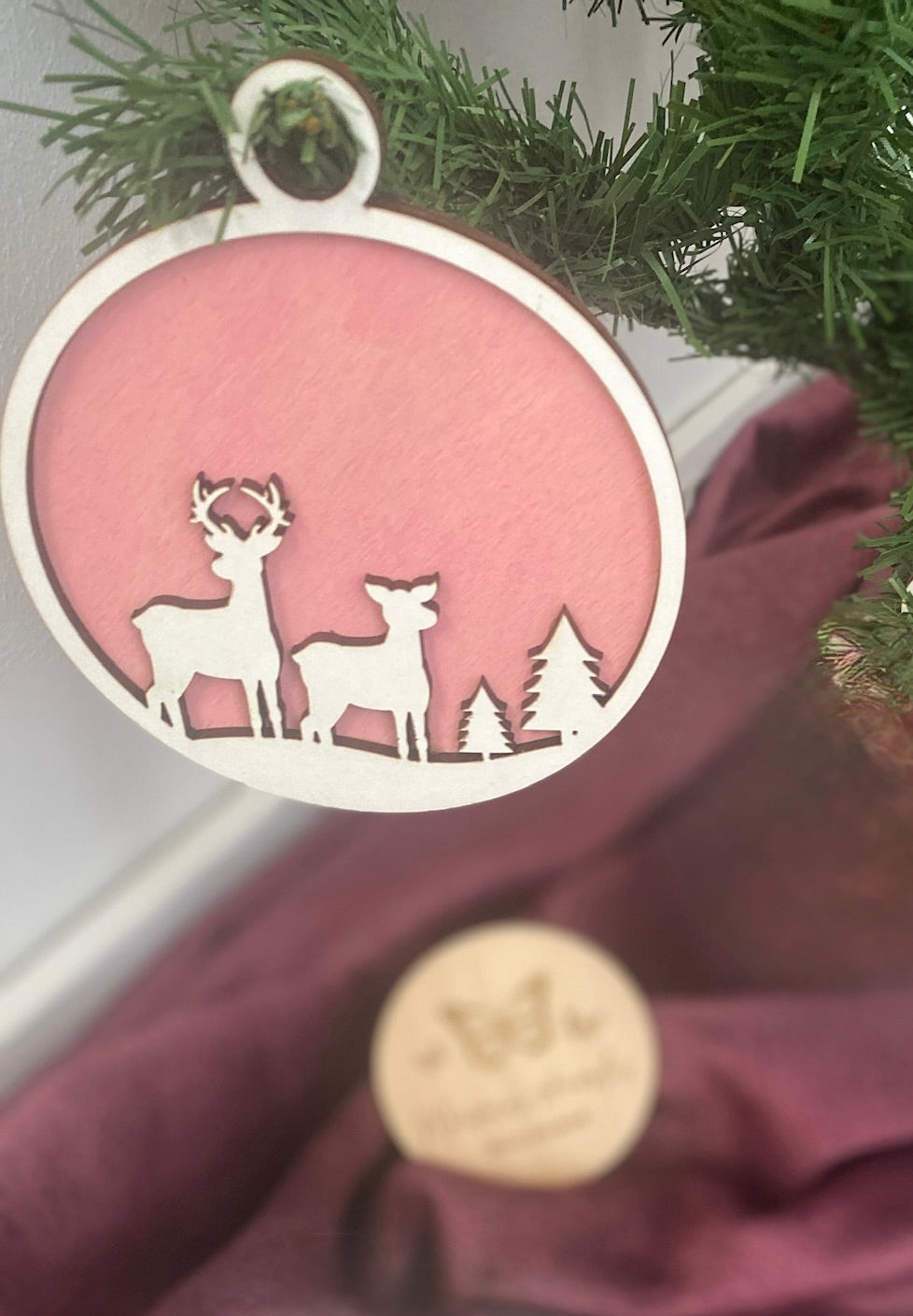 🎄 Bolas de Navidad de Madera en Dos Capas 🎅🦌☃️