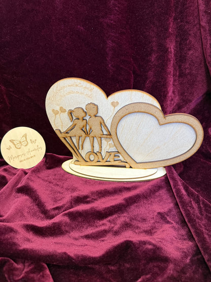 Marco fotos corazón pareja