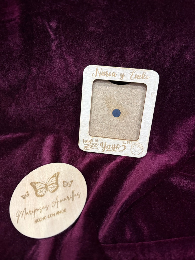 Marco de Fotos con Imán: “Para el Mejor Papá/Abuelo del Mundo”