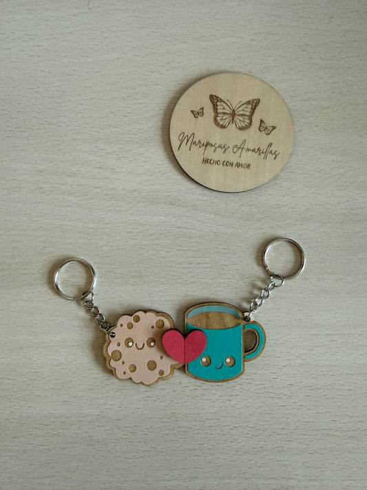 💖 Parejas de llaveros en madera de abedul – Edición San Valentín 💖