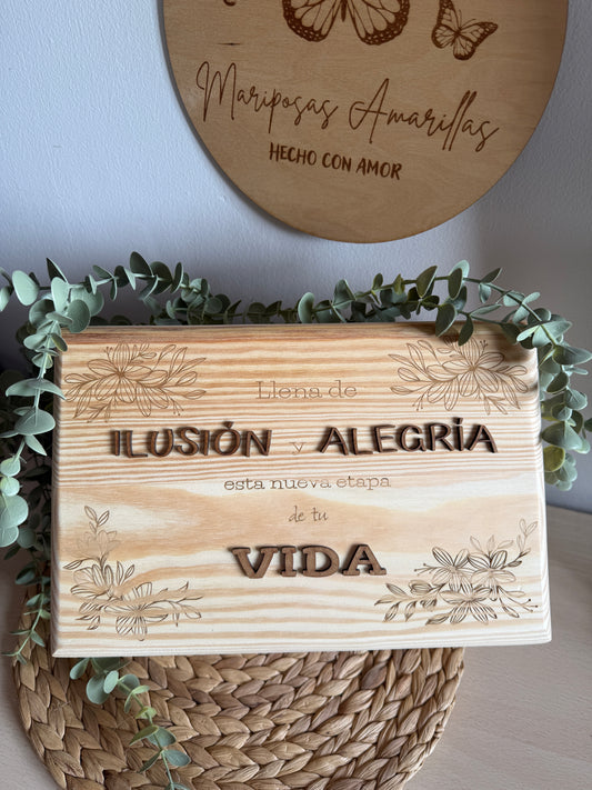 Caja de madera personalizada para jubilación