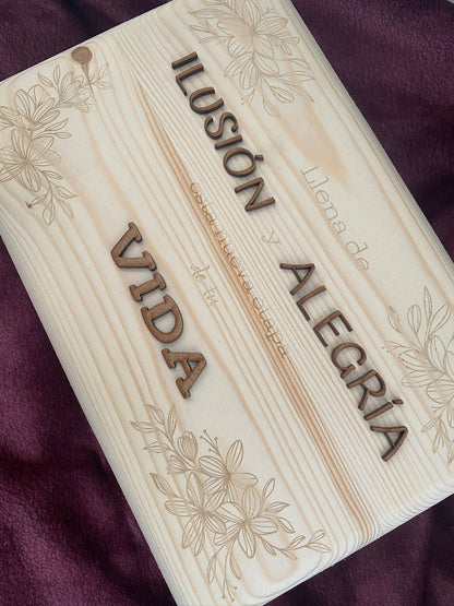 Caja de madera personalizada para jubilación