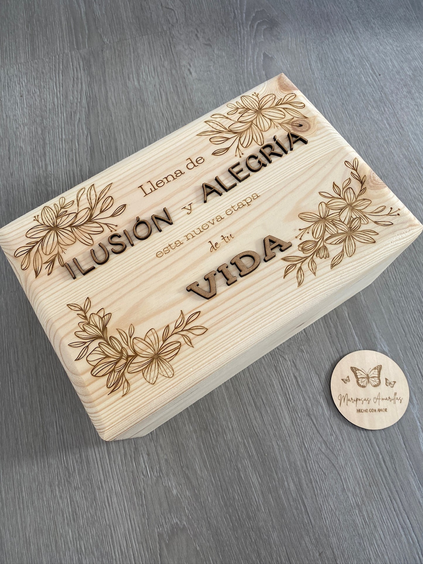 Caja de madera personalizada para jubilación