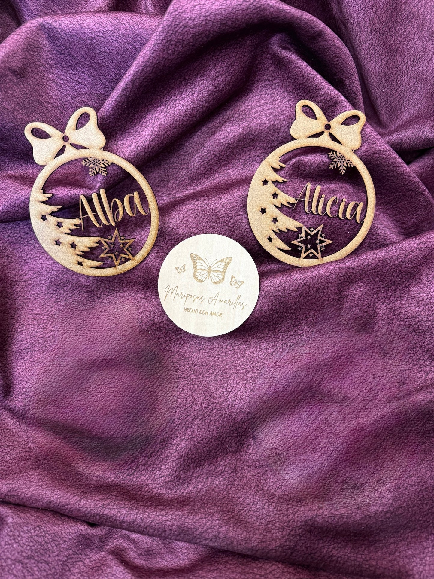 🎄 Bolas de Navidad Personalizadas en Madera MDF 🎄 (10 Modelos)