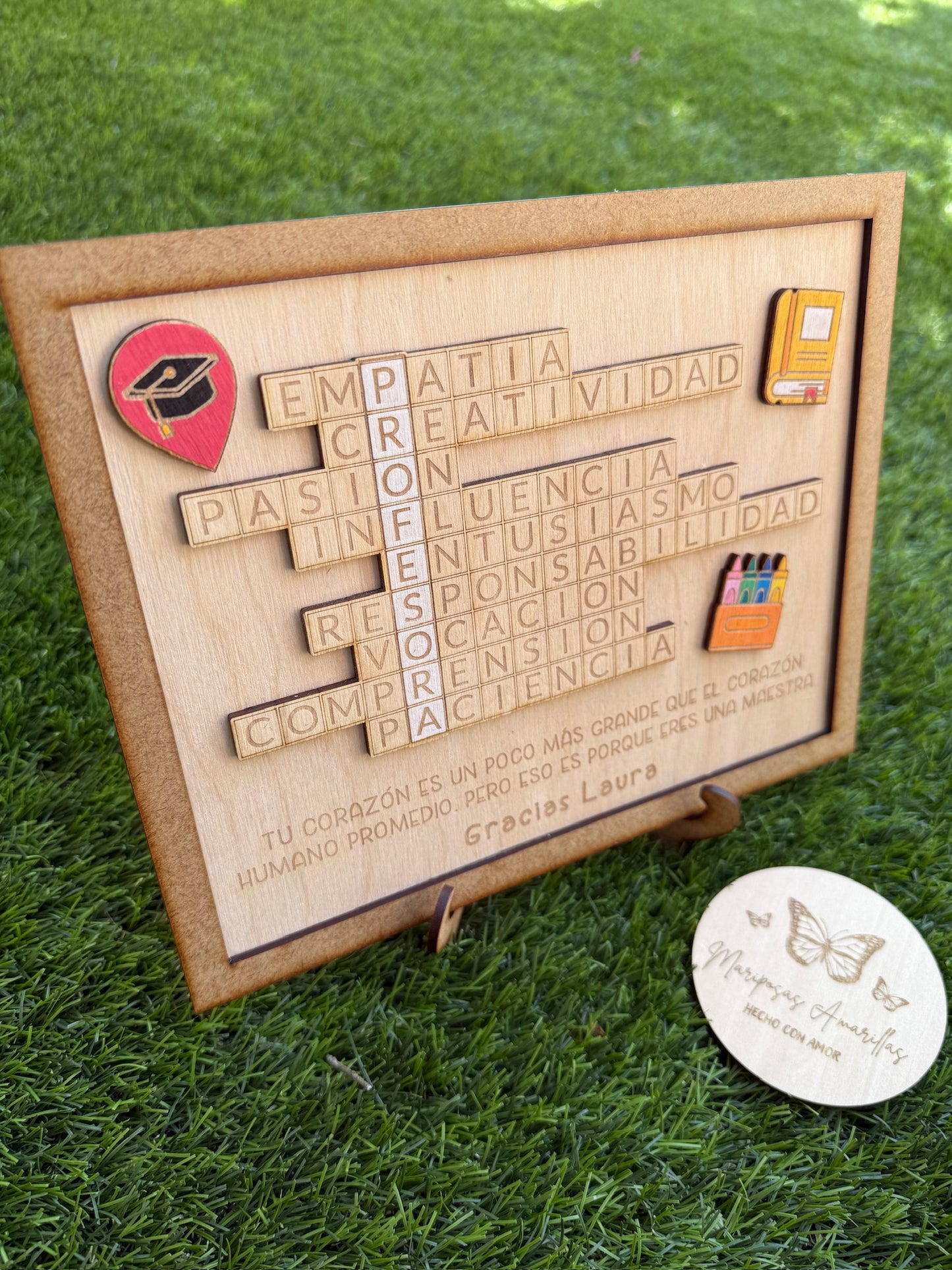 Cartel profe crucigrama